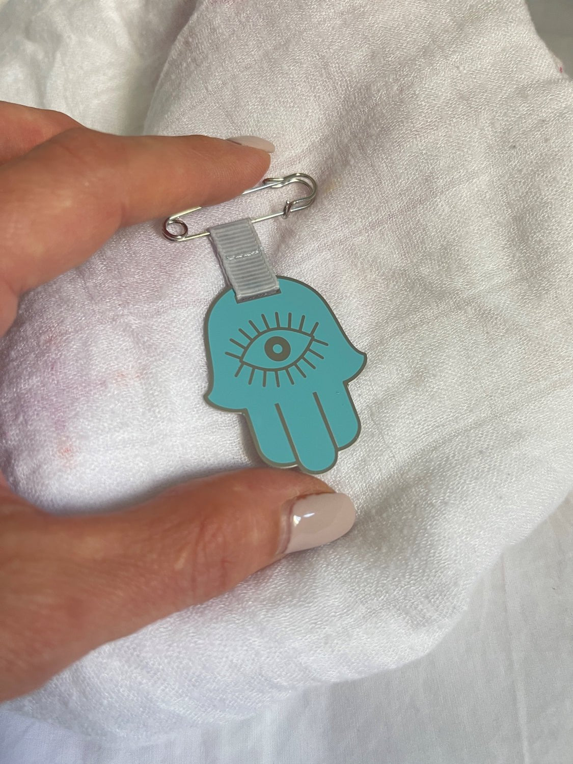 Hamsa Hand Baby Girl Stroller Pin - Stylish Luck Home Decor | Hamsa \ Hand Of Fatima | Good Luck Gifts