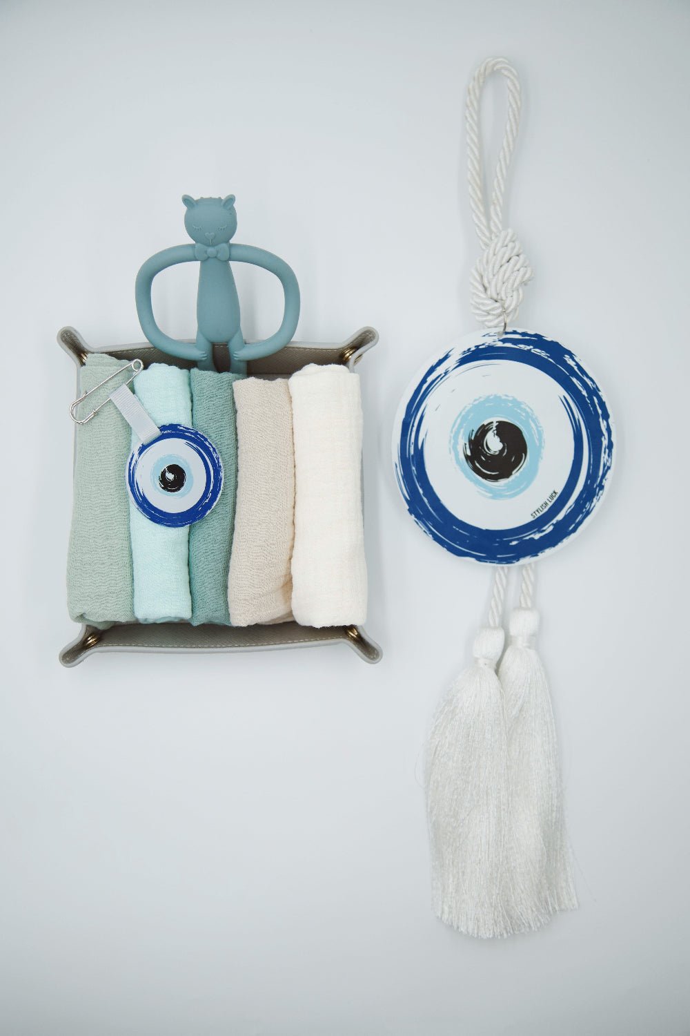 Pure Harmony New born baby boy gift set eye - Stylish Luck Home Decor | Hamsa \ Hand Of Fatima | Good Luck Gifts