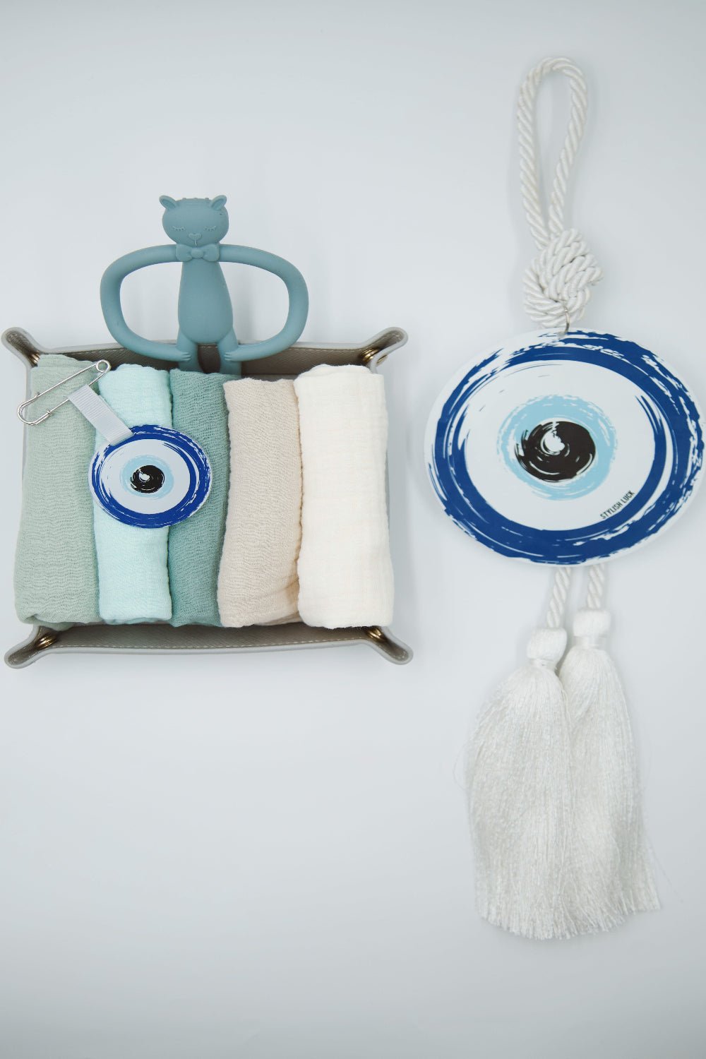 Pure Harmony New born baby boy gift set eye - Stylish Luck Home Decor | Hamsa \ Hand Of Fatima | Good Luck Gifts