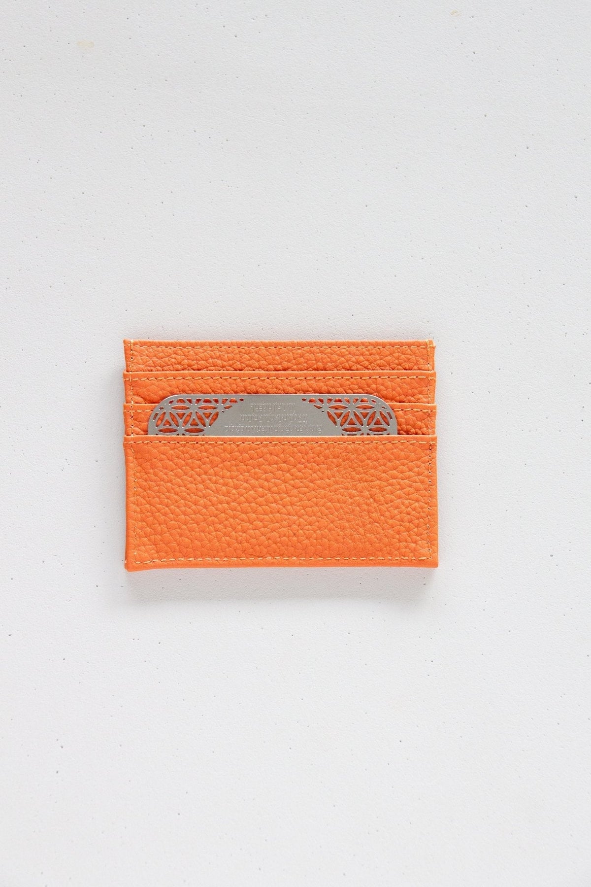 Tfilat Haderech metal card with lather wallet fussia - Stylish Luck Home Decor | Hamsa \ Hand Of Fatima | Good Luck Gifts