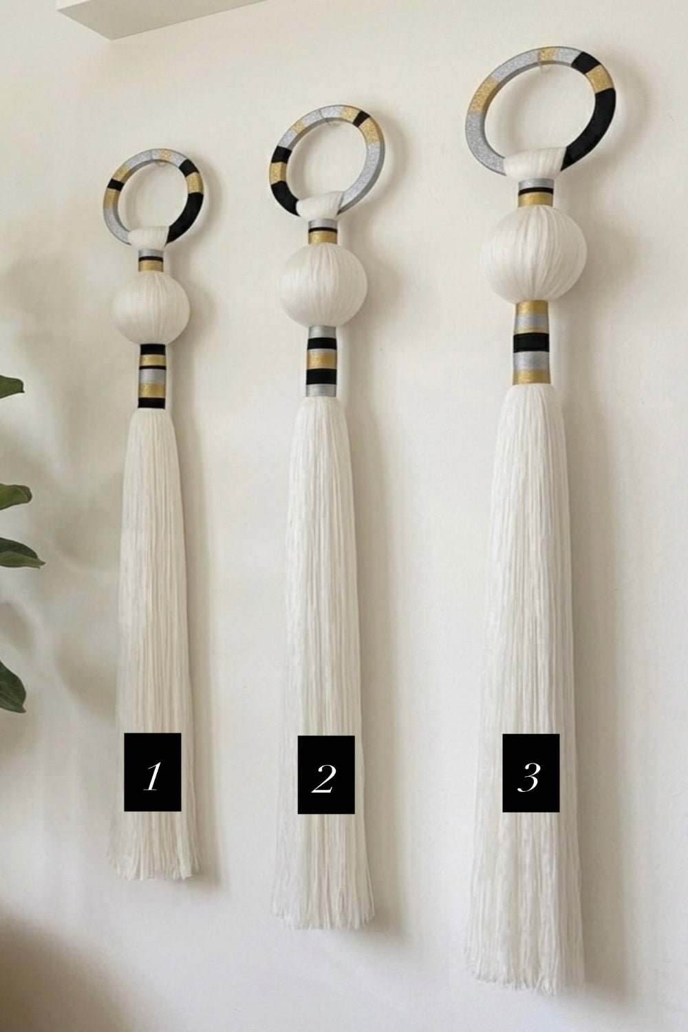 Metallic Trio White - Stylish Luck Home Decor | Hamsa \ Hand Of Fatima | Good Luck Gifts